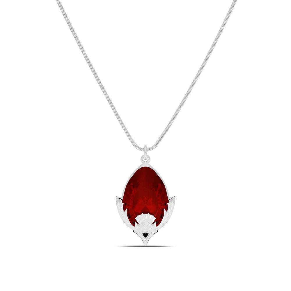 Outlander Ruby Pendant Necklace designed by BIXLER
